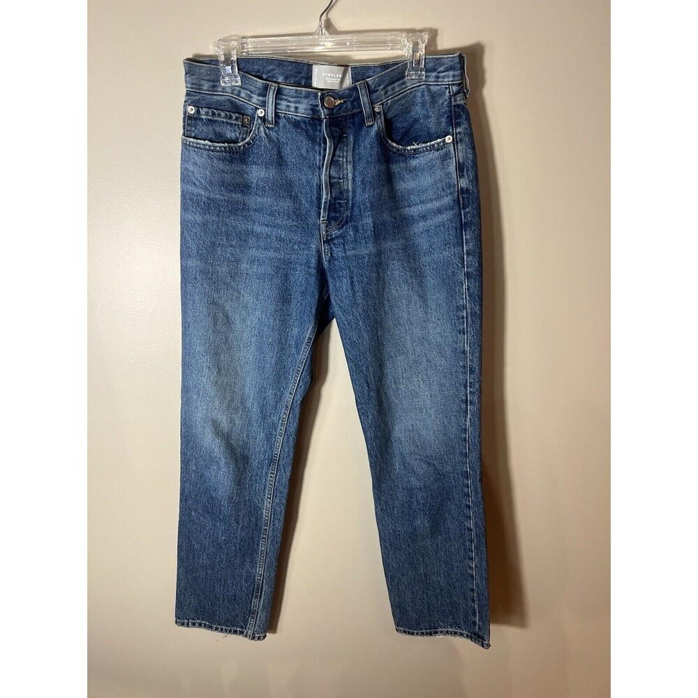 Everlane Jeans Women 32 Waist E5 Jean Cotton Straight Medium Blue